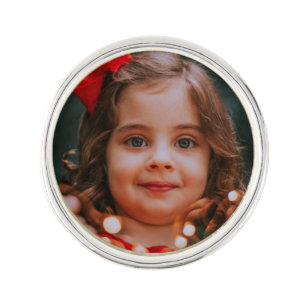 Custom Photo Pins: Create Custom Silver Plated Lapel Pin