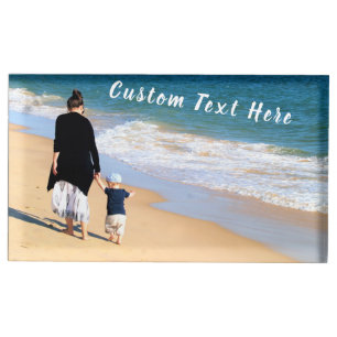 Custom Photo Place Card Holder Your Photo and Text