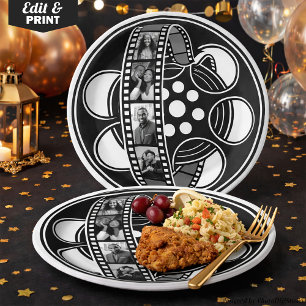 Custom Photo Plates, Hollywood Party Film Strip Paper Plates
