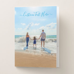 Custom Photo Pocket Folder Your Photos and Text