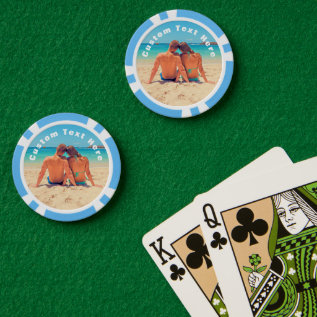 Custom Photo Poker Chips With Your Photos And Text at Zazzle
