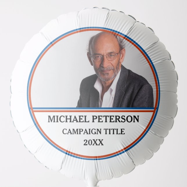 Custom Photo Political Election Campaign  Balloon (Front)