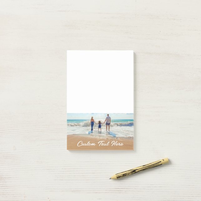 Custom Photo Post-it® Notes Your Photos and Text (On Desk)
