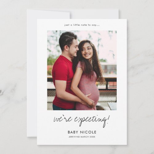 Custom Photo Pregnancy Announcement Card