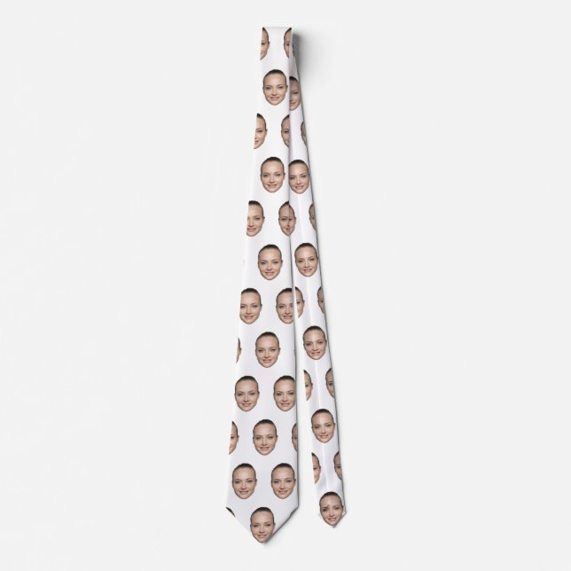 Custom Photo Printed Picture Photo Gift Custom  Neck Tie (Front)