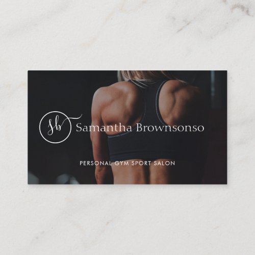 Custom photo professional fitness personal trainer business card
