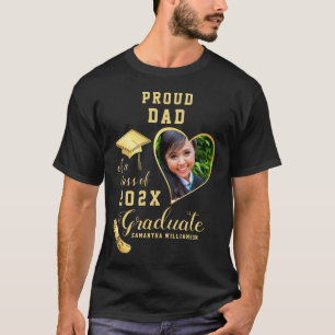 Custom Photo Proud Dad Class of 2026 Graduation T-Shirt