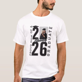 Custom Photo Proud Family Matching Graduation T-Shirt