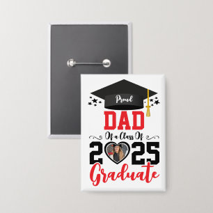 Custom Photo Proud Graduate Family 2025 Gifts Button