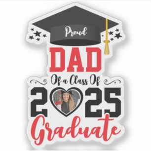 Custom Photo Proud Graduate Family 2025 Gifts Sticker