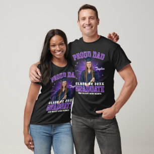 Custom Photo Proud Mom Dad of Graduate Bootleg Rap T-Shirt