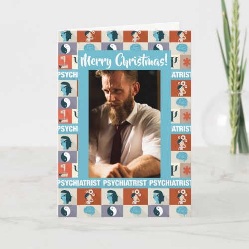 Custom Photo Psychiatrist Merry Christmas Holiday Card