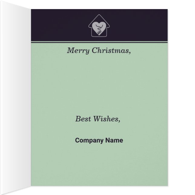 Custom Photo Purple Senior Care Christmas Card (Inside (Right))