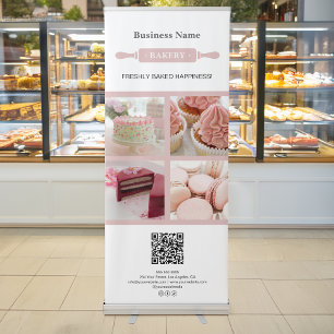 Custom Photo QR Bakery Rolling Pin Business Retractable Banner