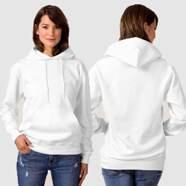 Custom Photo Quote Artwork Light Colored Ladies Hoodie