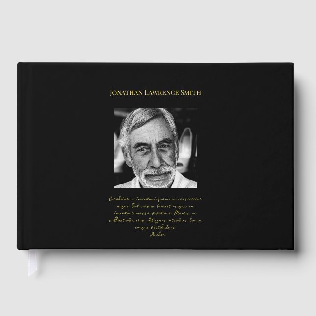 Custom photo quote celebration of life funeral foil guest book  (Front)