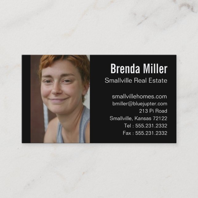 Custom Photo Real Estate Business Color Card (Front)
