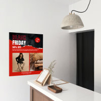 Custom Photo Red Black Friday Product Promo