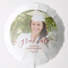 Custom Photo Red Script Personalized Graduation