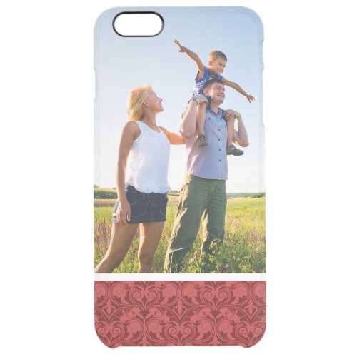 Custom Photo Red Wallpaper Clear iPhone 6 Plus Case