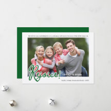 Custom Photo Rejoice Christ is Born Bible Verse