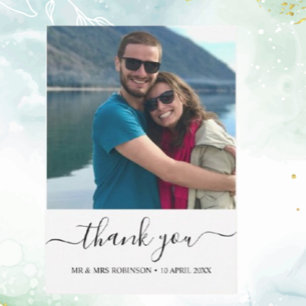 Custom Photo Relaxed Wedding thank you Theme Card