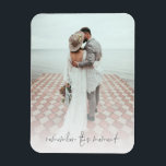 Custom Photo Remember This Moment Newlyweds  Magnet<br><div class="desc">Romantic Custom Photo Remember This Moment Newlyweds. Romantic keepsakes for the new married couple to display. Simply replace the sample photo with your own favorite of portrait orientation and of high resolution. Romantic saying Remember This Moment is in an elegant set script at the bottom. You can change the color...</div>