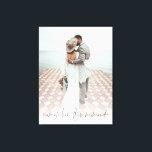 Custom Photo Remember This Moment Wedding Canvas Print<br><div class="desc">Custom Photo Remember This Moment Wedding. Simply replace the sample photo with your own favorite of portrait orientation and of high resolution. Romantic saying Remember This Moment is in an elegant set script at the bottom. You can change the color of this text if necessary to better suit your photo...</div>
