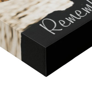 Custom Photo Remember This Moment Wedding Faux Canvas Print