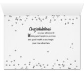 Custom Photo, Retirement Congratulations Black Cards (Inside Horizontal (Bottom))