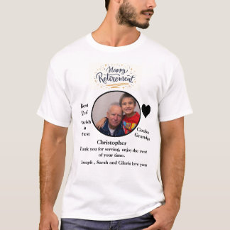 Custom Photo Retirement Elegant T-Shirt