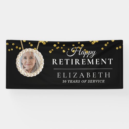 Custom Photo Retirement Party Banner