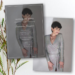 Custom Photo Retirement Party Celebration Invitati Invitation
