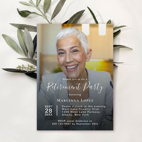 Custom Photo Retirement Party Celebration Invitation