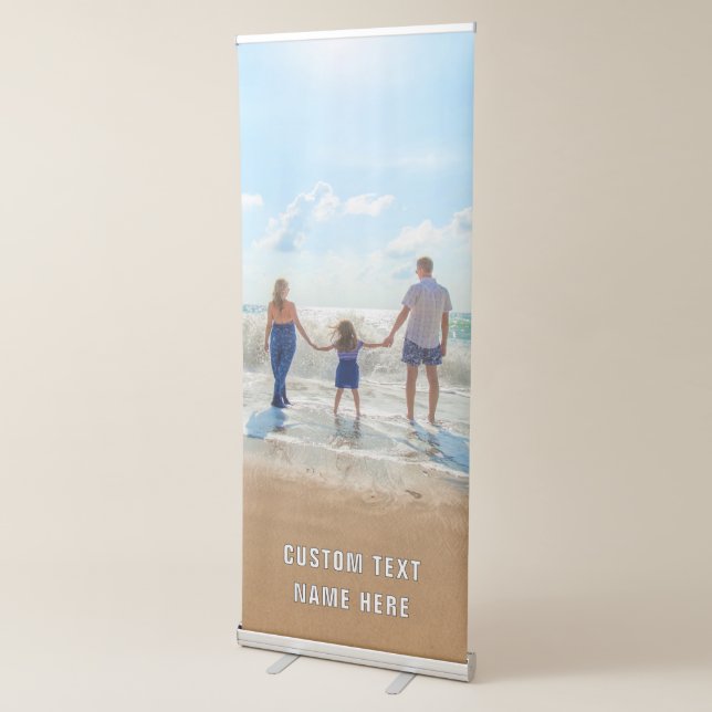 Custom Photo Retractable Banner with Custom Text (3/4)