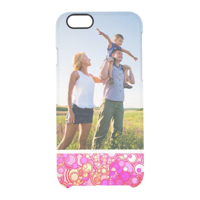 Custom Photo Retro Circles Uncommon iPhone Case (Back)