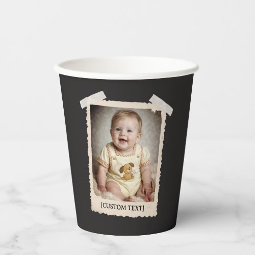 Custom Photo Retro Party Celebration  Paper Cups