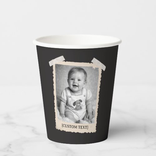 Custom Photo Retro Party Celebration  Paper Cups