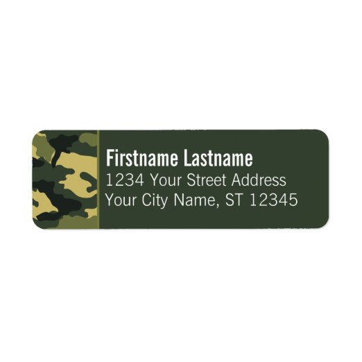 Army Return Address Labels Zazzle