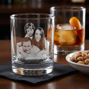 Custom Photo Rocks Glass
