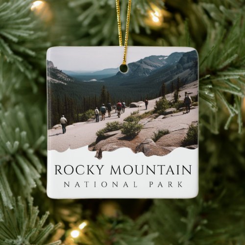 Custom Photo Rocky Mountain National Park Colorado Ceramic Ornament