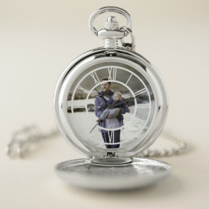 Custom Photo Roman Numeral Pocket Watch