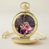 Custom Photo & Roman Numerals Pocket Watch