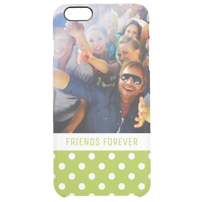 Custom Photo rose pattern with blue polka dots Uncommon iPhone Case (Back)