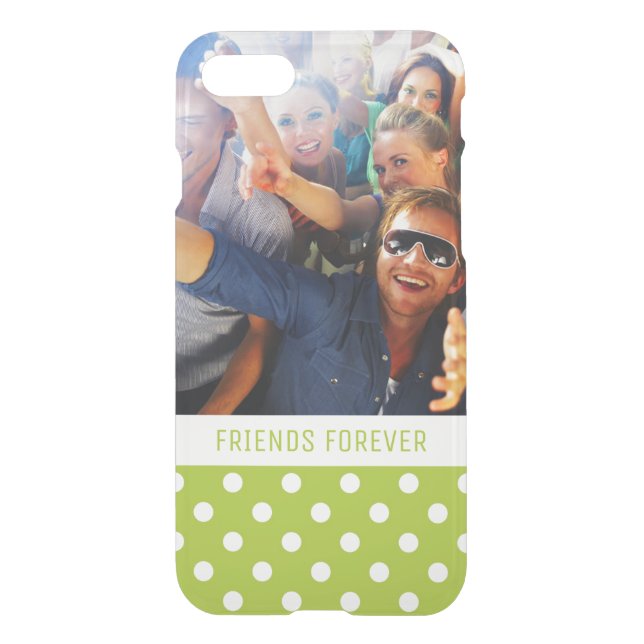 Custom Photo rose pattern with blue polka dots Uncommon iPhone Case (Back)