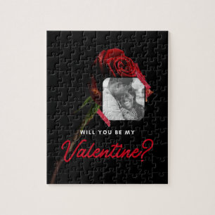 Custom Photo Rose Valentine's Jigsaw Puzzle
