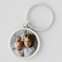 Custom Photo Round Metal Charm Keychain