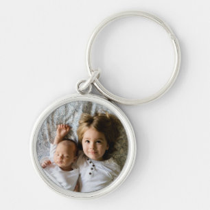 Custom Photo Round Metal Charm Keychain
