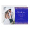 Custom Photo Royal Blue Rose Gold Glitter Wedding