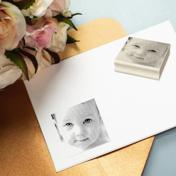 Custom Photo Rubber Stamp by beckynimoy at Zazzle